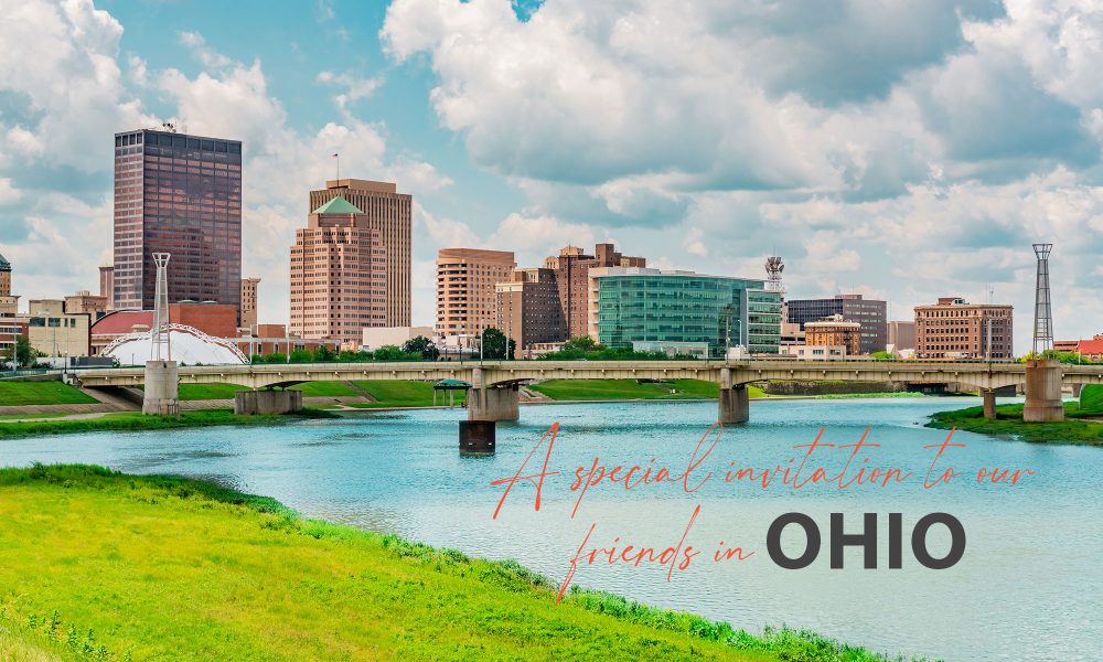 The Great Miami River runs through a river walk area in the River Scape of the Five Rivers Metroparks area of Dayton, Ohio, USA.